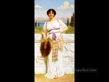 ジョン・ウィリアム・ゴッドワード Painting - Greek Beauty 1905年 新古典主義の女性 ジョン・ウィリアム・ゴッドワード